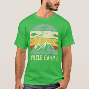 Mountain Tree Campfire Happy Camping Day Uncle Cam T-Shirt