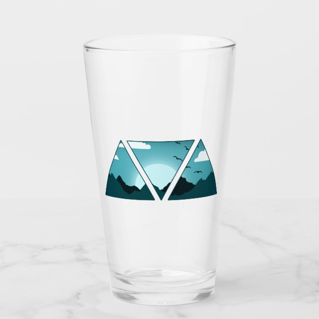 Mountain Triangles Glass (Front)