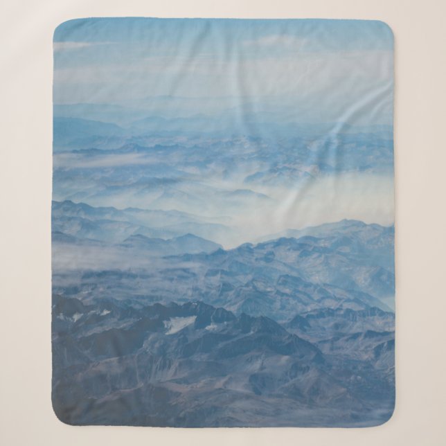 MOUNTAIN UNDER BLUE SKY AT DAYTIME SHERPA BLANKET (Front)
