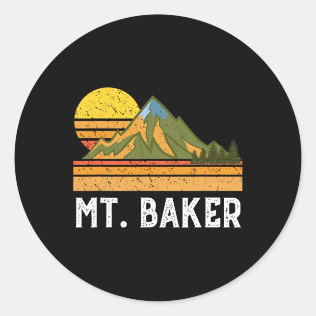 Mountain Vacation Gift- Mt. Climbing Hiking Mount  Classic Round Sticker (Front)