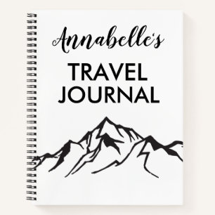 Mountain Vacation Travel Journal Spiral Notebook