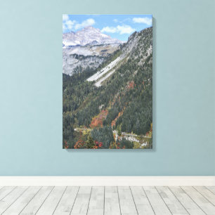 Mountain Valley Autumn Color Landscape Canvas Print