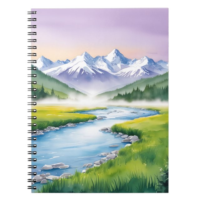 Mountain Valley Tranquillity Notebook (Front)