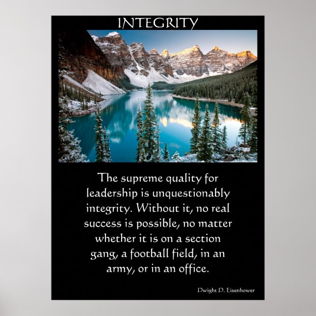 Mountain valley view with snow peektops  poster (Front)