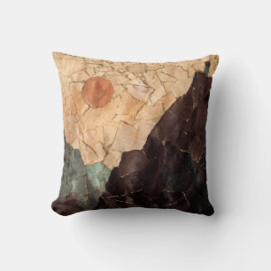 Mountain View Abstract Throw Pillow