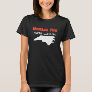 Mountain View and Bayshore North Carolina USA Stat T-Shirt