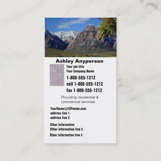 Mountain View Business Card (Front)