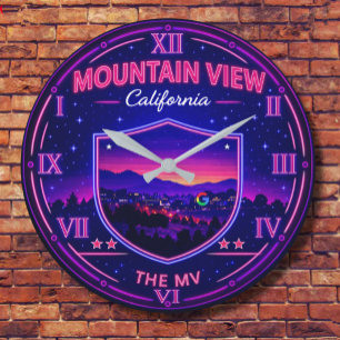 Mountain View California Tech Valley Large Clock