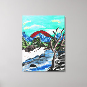 Mountain view canvas print