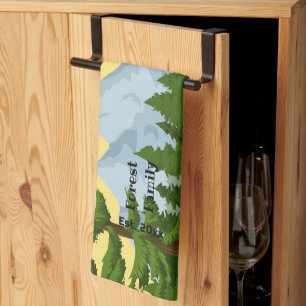 Mountain View Pillar Candle Kitchen Towel