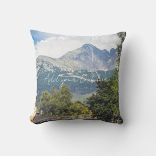 Mountain view throw pillow