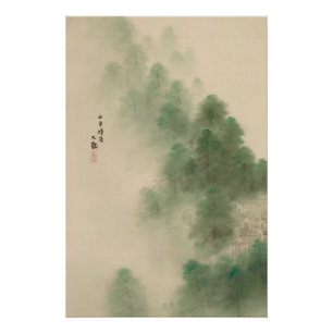 Mountain Village after Storm - Yokoyama Taikan Poster