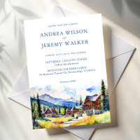 Mountain village Colorado summer scenery wedding