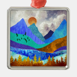 Mountain Vista Metal Ornament