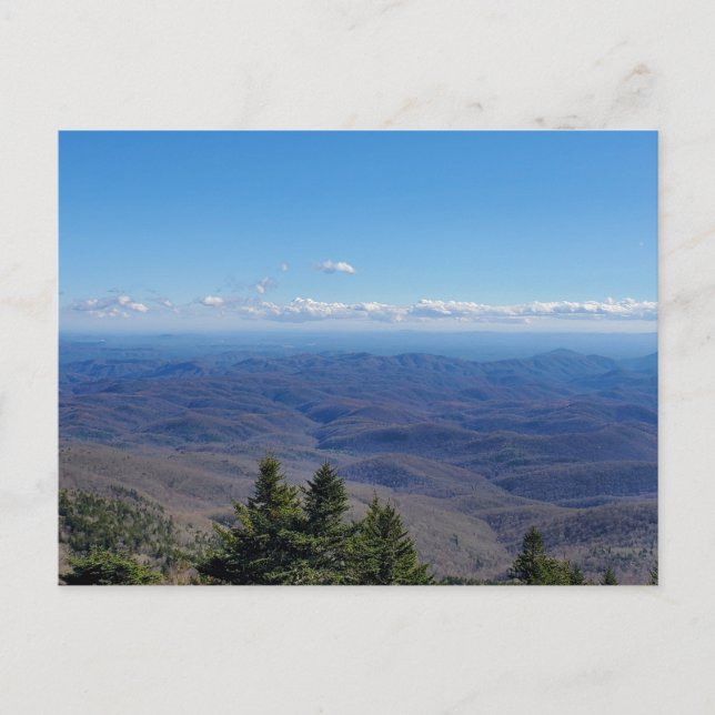 Mountain Vista View From Grandfather Mountain, NC Postcard (Front)