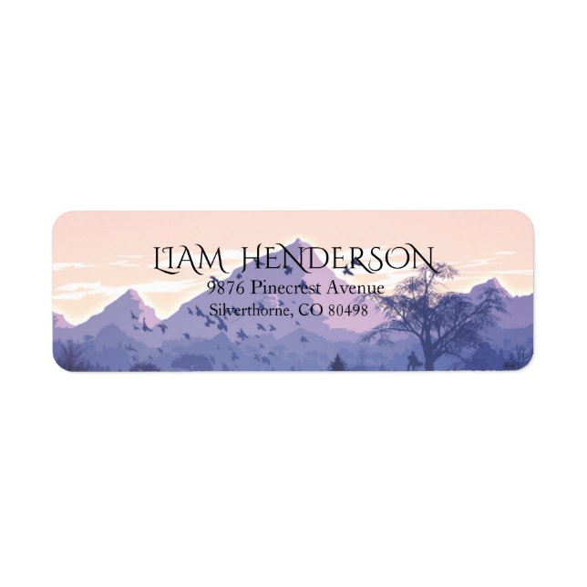 Mountain Watercolor Elegant Rustic Themed Wedding  (Front)