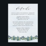 Mountain Watercolor Elegant Rustic Themed Wedding Enclosure Card<br><div class="desc">This is a premium version of this suite's wedding design. This template allows to you choose premium papers. There's also budget friendly options available within the collection. See the collection link on this page for those items. Design features an elegant watercolor mountain view scenery with a modern style text layout....</div>