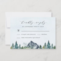 Mountain Watercolor Elegant Rustic Themed Wedding