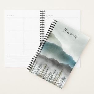 Mountain Watercolor Soft Cover Planner 5.5 x 8.5