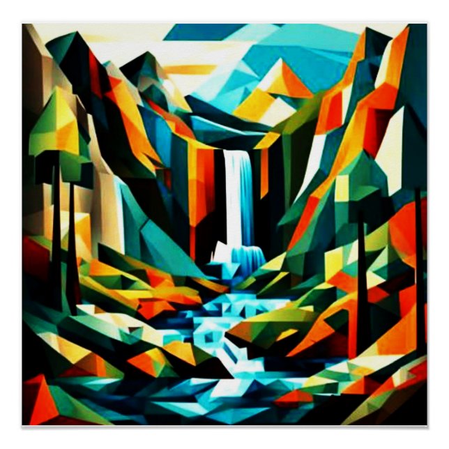 Mountain Waterfall 7 Poster (Front)