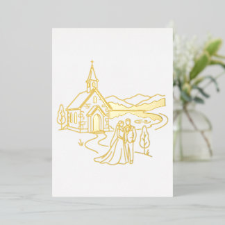 Mountain Wedding Chapel Bride & Groom
