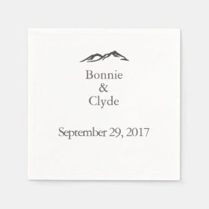 Mountain Wedding Cocktail Napkins