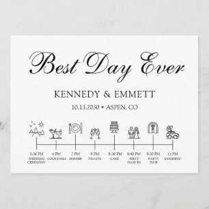 Mountain Wedding Day Timeline Program