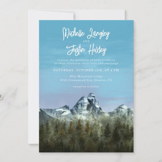 Mountain Wedding Invitation (Front)