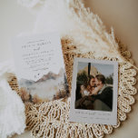 Mountain Wedding Invitation<br><div class="desc">This is a mountain wedding invitation featuring a beautiful watercolor fall mountain scene and an elegant font pairing. Edit all wording and all colours except for the colour of the watercolor mountain scene. The colour of the evergreen drop is not editable. // For matching items, please visit the "SAWYER" collection...</div>