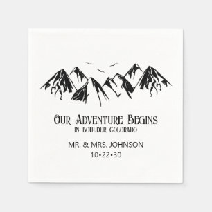 Mountain Wedding Napkin