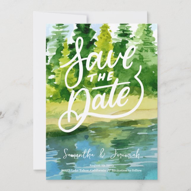 Mountain Wedding Save the Date Invitation (Front)