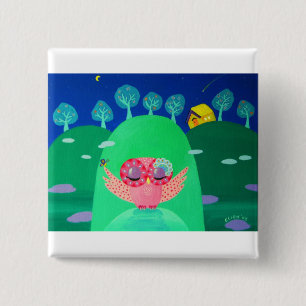 Mountain Whispers 2 Inch Square Button