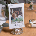 Mountain Wildflower | Photo Table Number Card<br><div class="desc">Featuring your own photos - think engagment photos, childhood photos, relationship photos. These table number cards are a unique way to showcase your favourite photos. Table numbers enhance the look of your tablescape and put the finishing touch on your special day. Personalized text printing of the names or numbers of...</div>