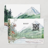 Mountain Wildflower | QR Code Wedding RSVP