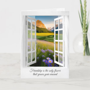 Mountain Wildflower Window for Birthday Card