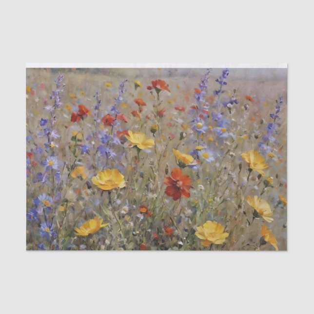 Mountain Wildflowers Decoupage Tissue Paper (Front)
