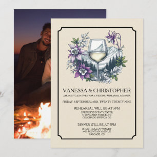 Mountain Wine Rehearsal Dinner Invitation
