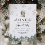 Mountain Winter Onederland 1st Birthday Party Invitation<br><div class="desc">Mountain Winter Onederland 1st Birthday Party Invitations</div>