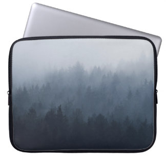 MOUNTAIN WITH FOREST IN THE FOG LAPTOP SLEEVE