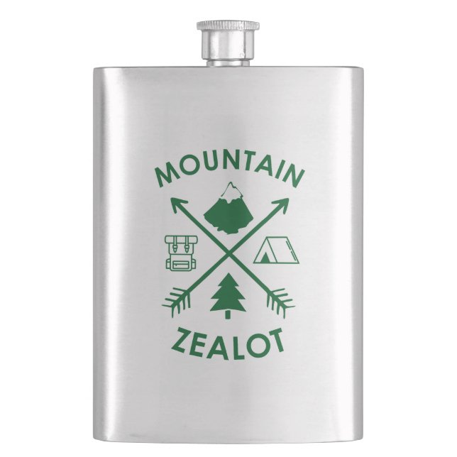 Mountain Zealot Hip Flask (Front)