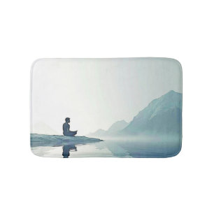 Mountain Zen Peaceful Meditation Design Bath Mat
