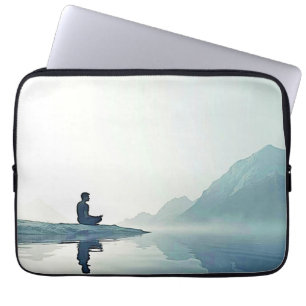 Mountain Zen Peaceful Meditation Design Laptop Sleeve