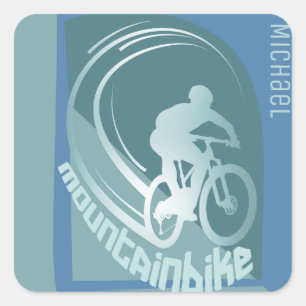 Mountainbike mtb Mountainbiker accessory gift  Square Sticker