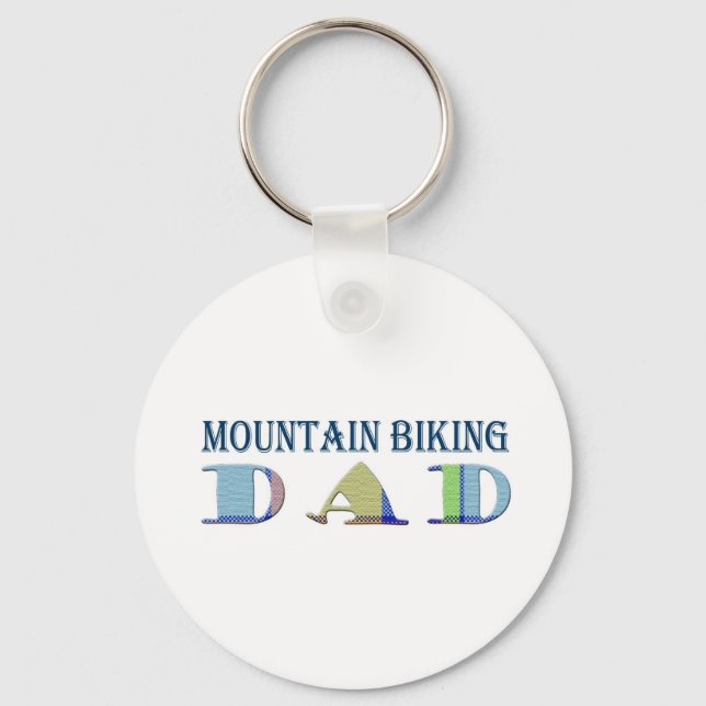 MountainBikingDad Keychain (Front)