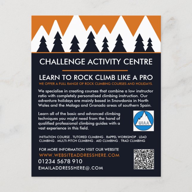 Mountaineer, Hiking and Climbing, Adventure Flyer (Front)