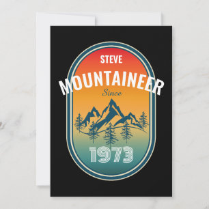 Mountaineer Personalize Vintage Birthday Invitation