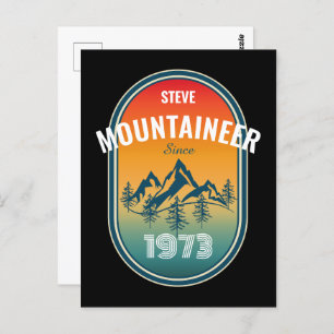 Mountaineer Personalize Vintage Birthday Postcard