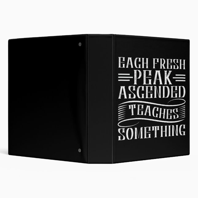 Mountaineering -Each Fresh Peak Ascended Binder (Background)