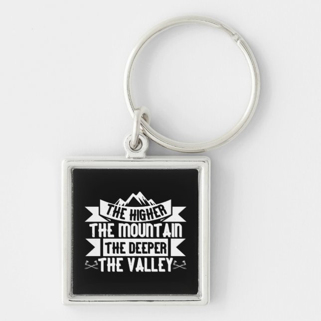 Mountaineering - The Higher The Mountain Keychain (Front)