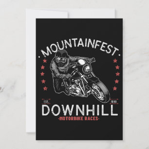 Mountainfest Downhill Motorbike Race Graphic Motor Invitation
